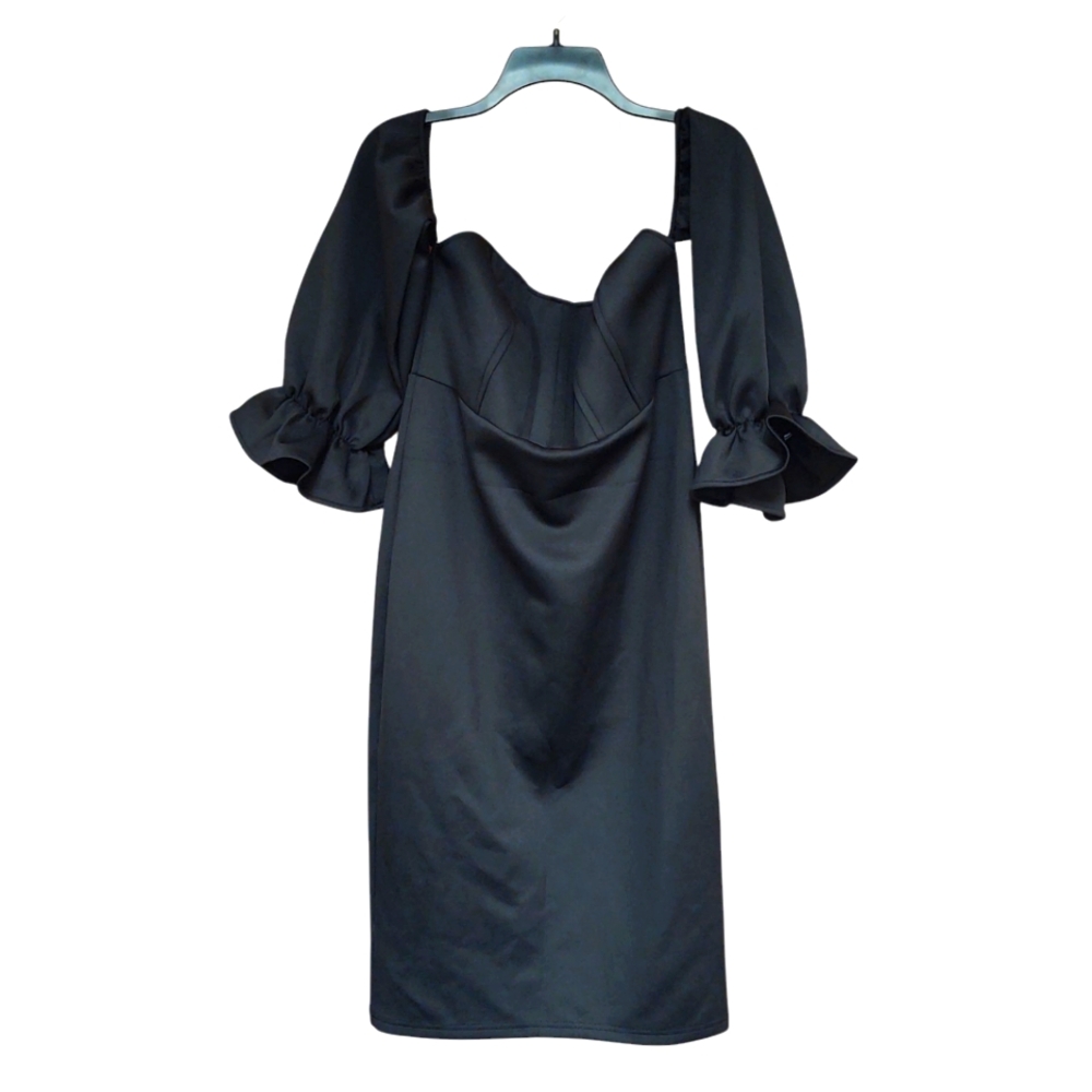New Without Tags Black Long Sleeve Bodycon Dress Size L/XL